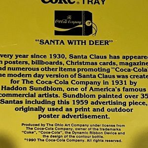 CHRISTMAS COCA-COLA SERVING TRAY